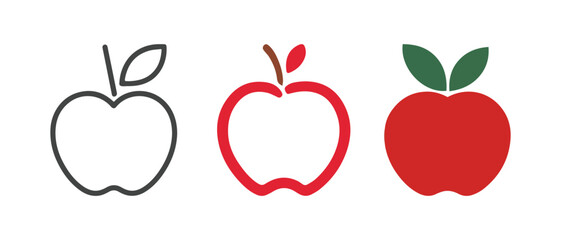isolated Apple vector icon on white, Apple icon set
