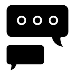 Chat icon in glyph style