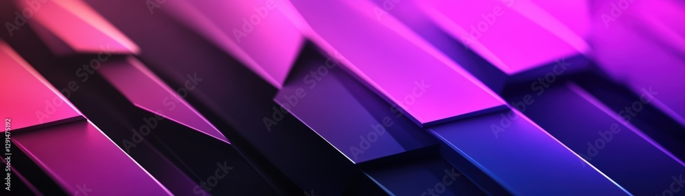 Poster abstract 3d shapes background with vivid colors and dynamic forms for modern design projects