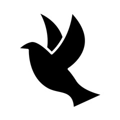 Dove icon in glyph style