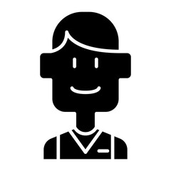 Barista icon in glyph style