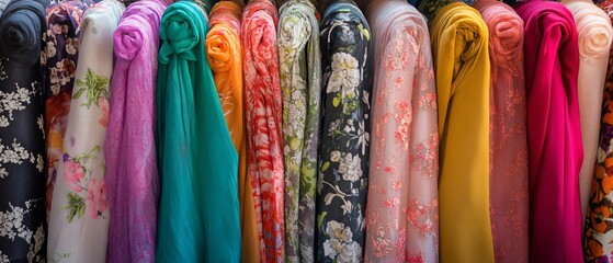 Marrakesh Market Clothes Fabric Shop Textiles Display