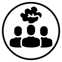 brainstorming glyph icon