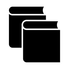Book icon in glyph style