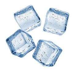 Obraz premium ice cubes isolated on white background