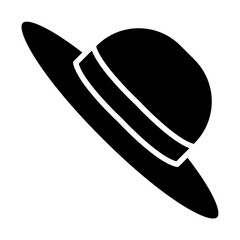 Hat icon in glyph style