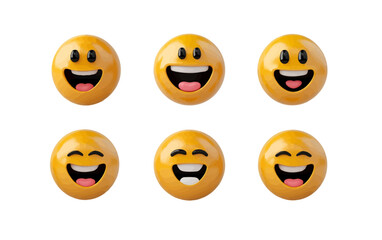 Fototapeta premium A collection of 3D-rendered cartoon emoji icons, featuring a variety of expressive gestures and emotions