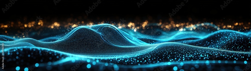 Poster a dynamic wave of light illuminating a dark space creating a captivating visual effect and atmospher