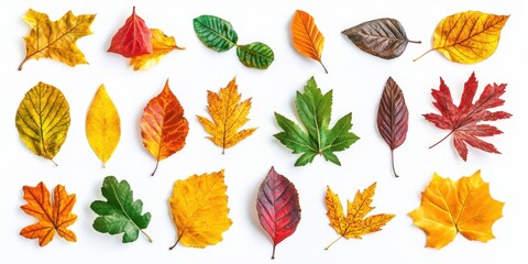 Obraz premium Autumn Leaves Arrangement: A Colorful Fall Display
