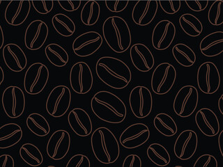 coffee beans seamless pattern