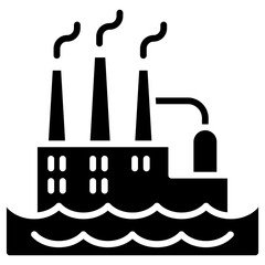 Obraz premium water pollution icon in glyph style