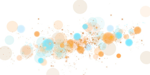 A mesmerizing composition of ethereal blue and golden bokeh lights and shimmering sparkles creates a magical shimmering, evoking a sense of magic, elegance, and festive wonder. PNG.