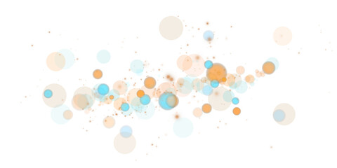 A mesmerizing composition of ethereal blue and golden bokeh lights and shimmering sparkles creates a magical shimmering, evoking a sense of magic, elegance, and festive wonder. PNG.