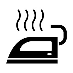 Ironing icon in glyph style