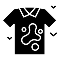 Dirty T-shirt icon in glyph style