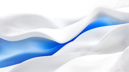 Naklejka premium White and blue abstract undulating shapes are creatively illustrated