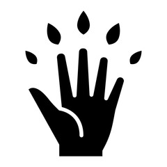 Nature conservation icon in glyph style
