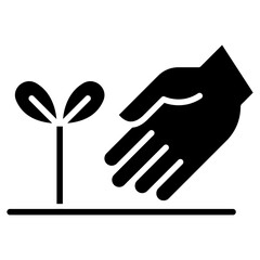 Plant the tree icon in glyph style