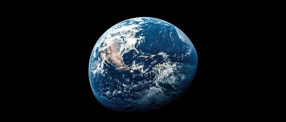 Fototapeta premium Earth viewed from space showcasing its blue oceans and diverse landforms