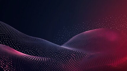 Abstract background depicting a wave of digital dots in space