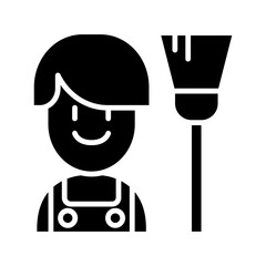 Housekeeper icon in glyph style