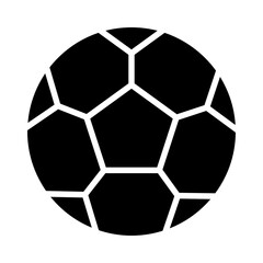 Fototapeta premium Football icon in glyph style