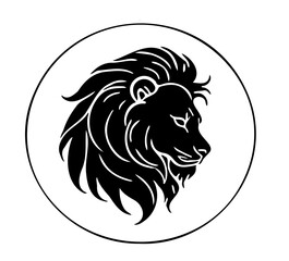 leo zodiac silhouette on a white background