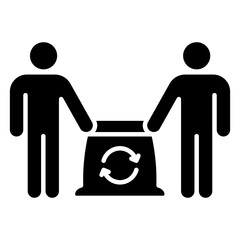 Cleaning icon in glyph style