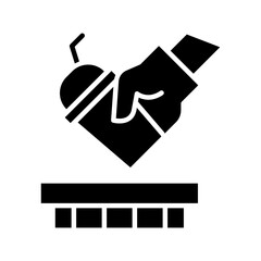 Cleaning icon in glyph style