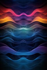 Obraz premium Vibrant Abstract Background: Luminous Waves and Colorful Gradient Pattern Design. Vertical Print Ready 