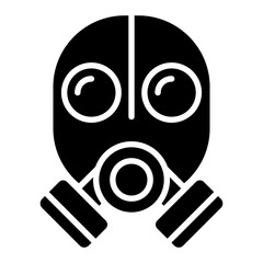 Gas mask icon in glyph style