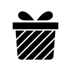 Gift icon in glyph style