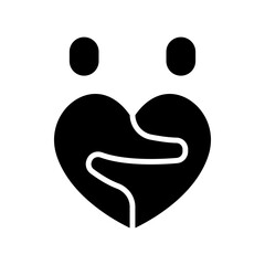 Lover icon in glyph style