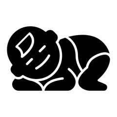 Baby icon in glyph style