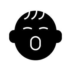 Baby icon in glyph style