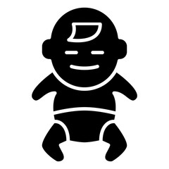 Baby icon in glyph style