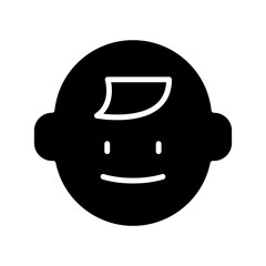 Baby icon in glyph style