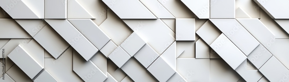 Poster 3d abstract background of white cubes arranged in a pattern for modern design and art projects