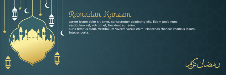 banner design with a Ramadan theme. for promotions, advertising, greetings and information