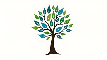 Tree Illustration animation blackdrop white style minimal 