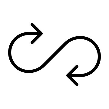 Arrow icon in glyph style