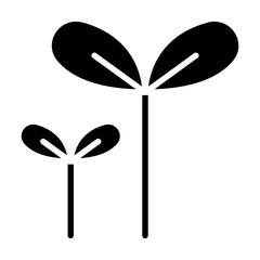 Sprout, plant, treetop, leaf icon in glyph style