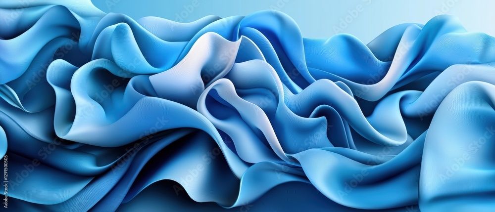 Poster blue waves background with abstract patterns for design and art projects