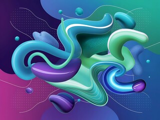Liquid and wavy vector graphic asset trendy modern and futuristic graphic element colorful background element