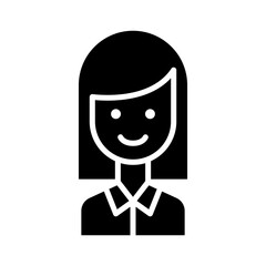 Teacher icon in glyph style