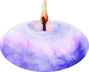 watercolor candle