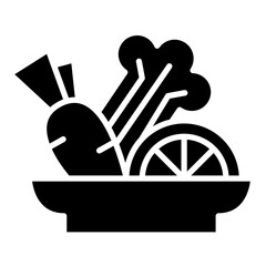 Salad icon in glyph style