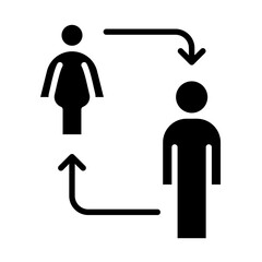 Losing weight icon in glyph style