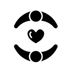 Charity icon in glyph style