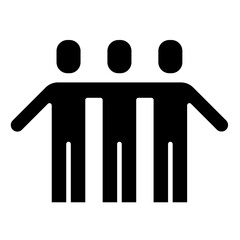 Friendship icon in glyph style